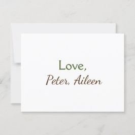 kärlek lägg till namn, enkel, minimal redigerbar t vykort