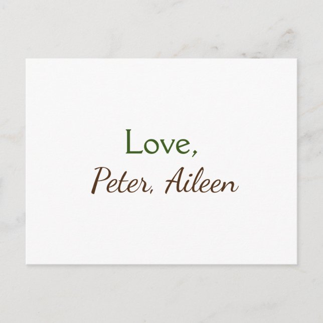 kärlek lägg till namn, enkel, minimal redigerbar t vykort (Framsida)