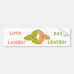 Kärlek Lambs Eat Löv Bumper Sticker Bildekal