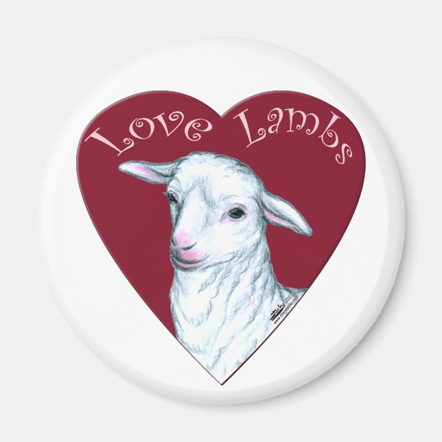 Kärlek Lambs Magnet (Framsidan)