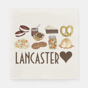 Kärlek Lancaster PA Pennsylvania Dutch Amish Mat Pappersservett