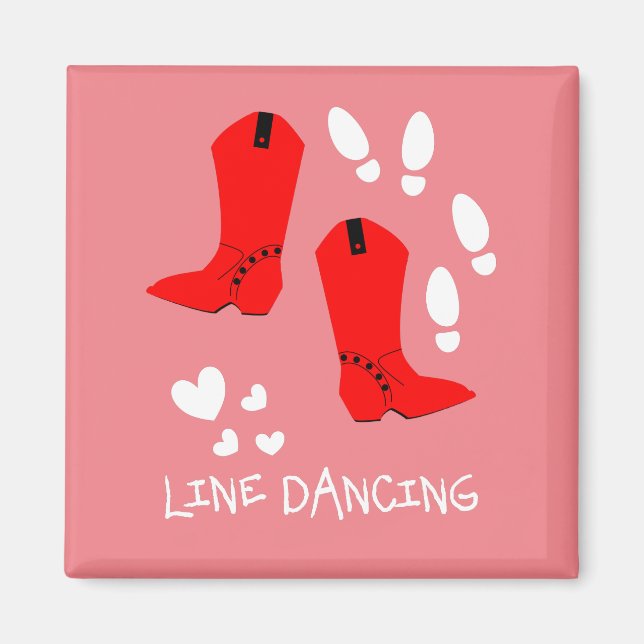 Kärlek Land Line Dancing Magnet (Framsidan)