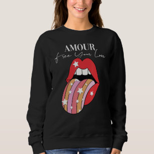 Kärlek läppstick Motivational Inspirational Slogan T Shirt