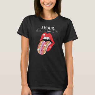 Kärlek läppstick Motivational Inspirational Slogan T Shirt