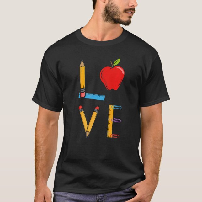 Kärlek Lärarinstruktör för lärarutbildning T Shirt (Framsida)