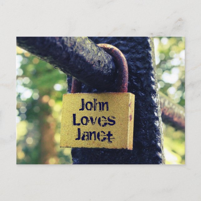 Kärlek-lås (Kor Processaa effekt) Vykort (Framsida)