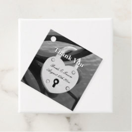 Kärlek lås med nyckelhål personlig bröllop gåvor etiketter