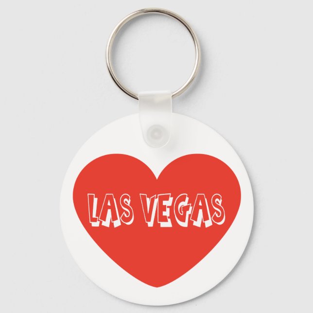 Kärlek Las Vegas Nevada Red Heart Keychain Nyckelring (Framsida)