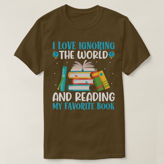 Kärlek Läsare Favorite Bok Funny Reader Bokar Kärl T Shirt (Design framsida)