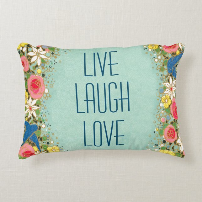 Kärlek Laugh Kärlek Prydnadskudde (Framsidan)