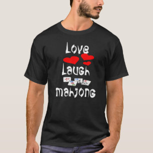 Kärlek Laugh Mahjong-Roligten China Jewish Tile Ga T Shirt