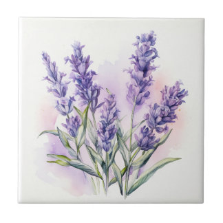 Kärlek Lavender blommor Kakelplatta