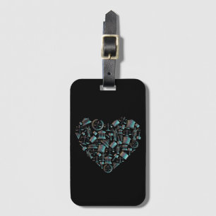 Kärlek Law - Minimalist Lunar Grönt Heart Bagagebricka