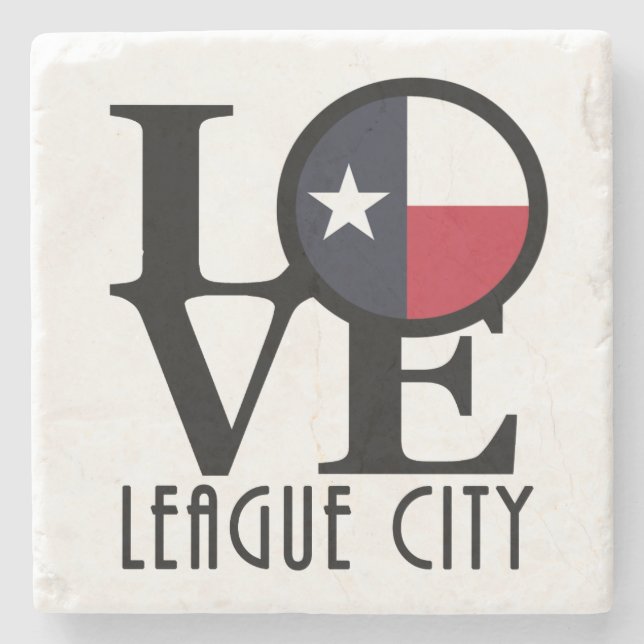KÄRLEK League City Texas Stenunderlägg (Framsidan)