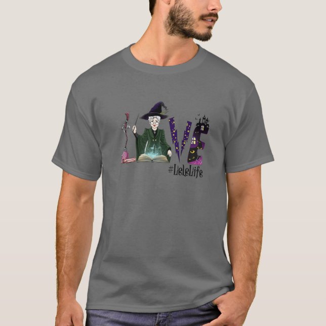 Kärlek Lele Life Witch Halloween T Shirt (Framsida)