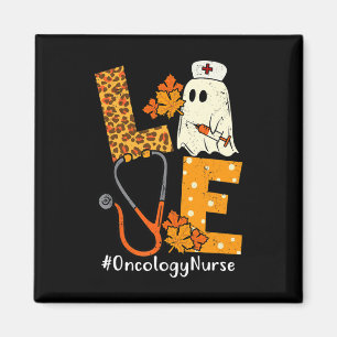 KÄRLEK Leopard Ghost Oncology Nurse Halloween Cost Magnet