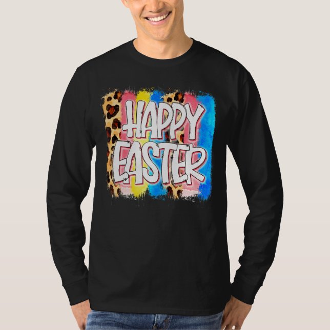 Kärlek Leopard, Glad påsk Bunny Öron T Shirt (Framsida)