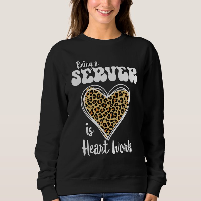 Kärlek Leopard Valentin är en server. T Shirt (Framsida)