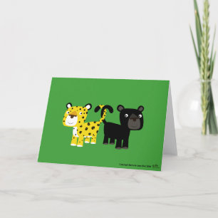 Kärlek leoparder kort