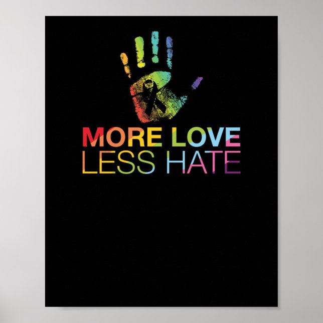 Kärlek Less Hate Poster (Framsidan)