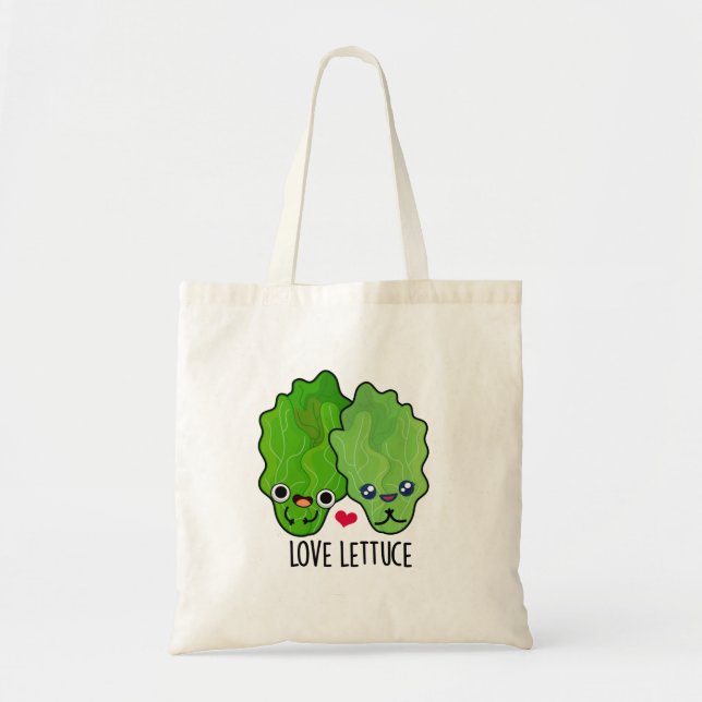 Kärlek Lettuce Funny Veggie Pun Tygkasse (Framsidan)