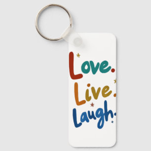 Kärlek, levande, Laugh Aluminium Rectangle T-Shirt Nyckelring