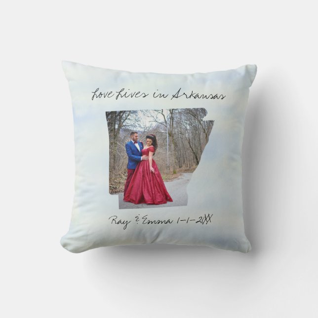 Kärlek lever i Arkansas-statens Anpassningsbar Fot Kudde (Framsida)