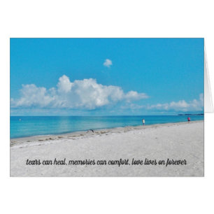 "Kärlek lever på" Beachscape Hälsningskort