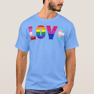 Kärlek LGBT Pride Ally Lesbisk Gay Bisexual Transg T Shirt