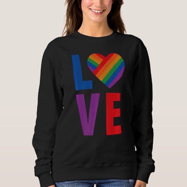 Kärlek Lgbt Pride T Shirt (Framsida)