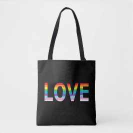 KÄRLEK LGBTQIA Rainbow Flagga, Pride Trendig Tote  Tygkasse