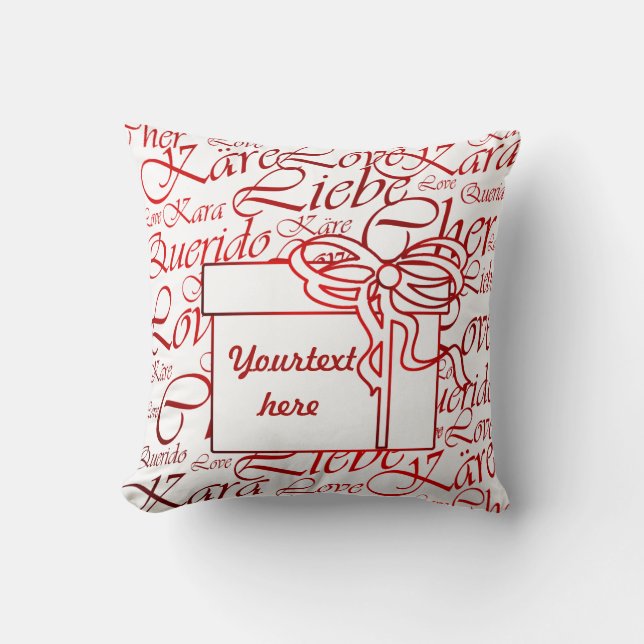 Kärlek,liebe,kara,cher,käre,querido,text,ro,festiv Kudde (Framsida)