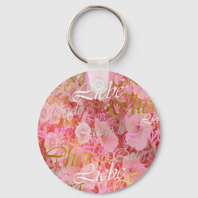 Kärlek,liebe,kara,cher,käre,querido,text,ro,festiv Nyckelring (Framsida)