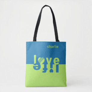 Kärlek/Life anpassningsbar monogram tote bags Tygkasse