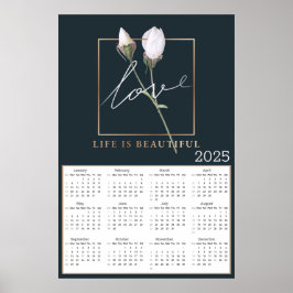 Kärlek Life är vackert Ro Buds 2025-kalender Poster