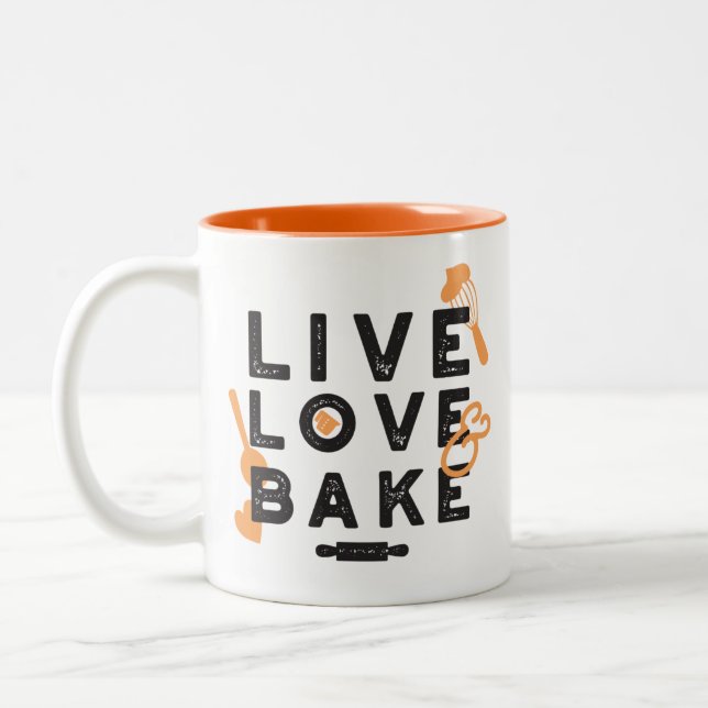 Kärlek Life, Bake Bliss: inspirationskällande cita Två-Tonad Mugg (Vänster)