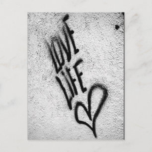 Kärlek Life Graffiti vykort