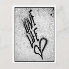 Kärlek Life Graffiti vykort