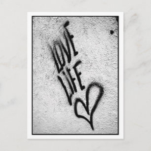 Kärlek Life Graffiti vykort
