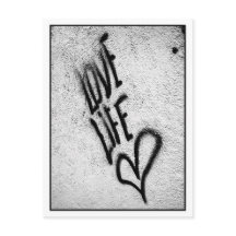 Kärlek Life Graffiti vykort