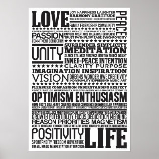 "Kärlek Life" inspirationerande Motivational Art D Poster