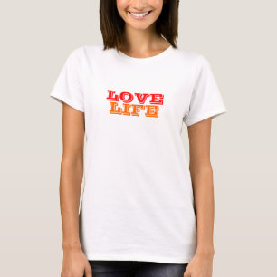 Kärlek Life Kvinnors färgstarka T-shirt