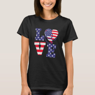 Kärlek Life Nurse 4 juli Amerikanska Flagga Patrio T Shirt