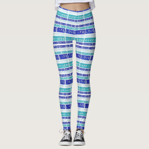 Kärlek Life Quote Yoga Gym Exercise Leggings Byxor