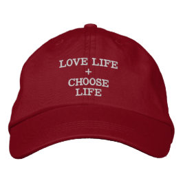 Kärlek Life + Välj Life Pro Life Broderad Keps