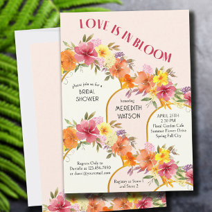 Kärlek ligger i Bloom Blommigt Guld Arch-Möhippan Inbjudningar