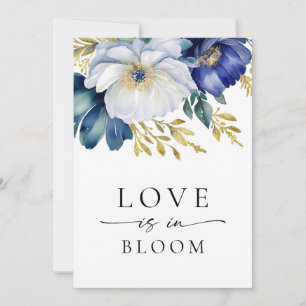 Kärlek ligger i Bloom Blommigt Inbjudningskort för