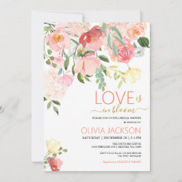 kärlek ligger i Bloom Inbjudningskort för möhippan