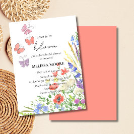 Kärlek ligger i Bloom Inbjudningskort för möhippan