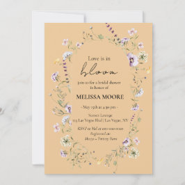 Kärlek ligger i Bloom Inbjudningskort för möhippan